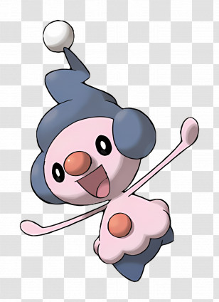 Mime Jr - Cute Pink Mime Jr. Pokemon Transparent PNG