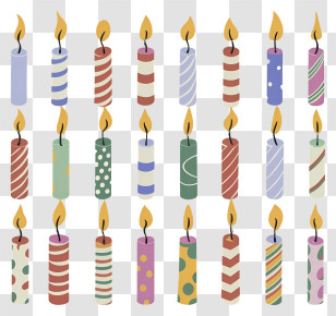 Colored Candles - Colorful Candles For Celebrations Transparent PNG