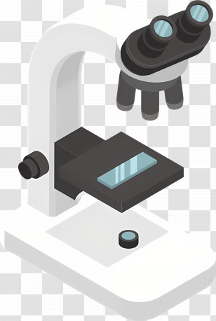 Microscope - Isometric Microscope Illustration For Science Concepts Transparent PNG