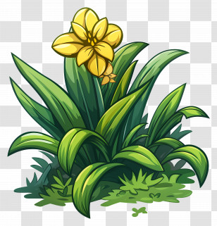 Grass Flower - Yellow Flowering Plant Transparent PNG