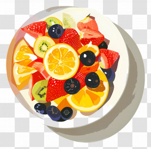 Fruit Salad - Colorful And Fresh Fruit Salad Illustration Transparent PNG