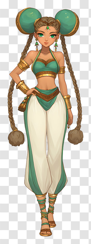 Junjun From Sailor Moon - Green Fantasy Character Design Transparent PNG