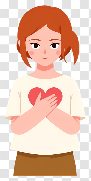 Woman Holding A Heart - Girl Holding Heart With Love Transparent PNG