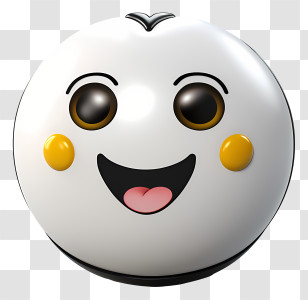 Egg - Cheerful Smiling Face Emoji Transparent PNG
