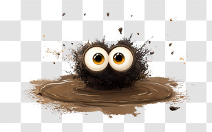 Mud Puddle - Mud Creature With Big Eyes Transparent PNG
