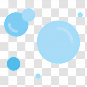 Air Bubbles - Blue Soap Bubbles Floating Illustration Transparent PNG