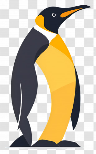 Penguin - Stylized Penguin In Vibrant Colors Transparent PNG