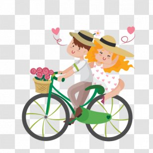 Bicycle Cycling Couple Transparent PNG