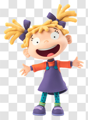 Rugrats - Blonde Girl In Purple Dress Transparent PNG