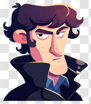 Sherlock Holmes - Serious Man In Coat Transparent PNG