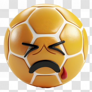 Soccer - Sad Soccer Ball With Tear Transparent PNG