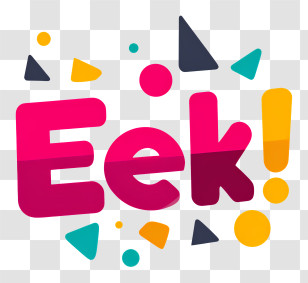 Eek - Colorful Eek! Text Sticker Transparent PNG