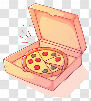 Pizza Box - Pizza In A Box Drawing Transparent PNG