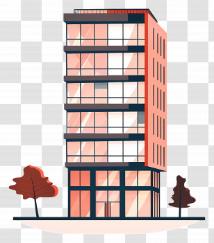 Building - Modern Tall Building Illustration Transparent PNG
