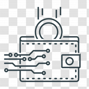 Digital Wallet - Digital Wallet With Circuit Design Transparent PNG