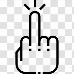 Middle Finger - Rude Hand Gesture Transparent PNG