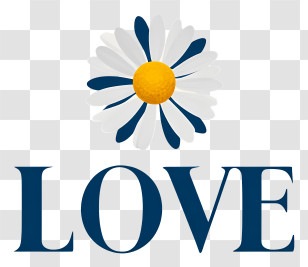 Love Logo - Daisy LOVE Wordmark Transparent PNG
