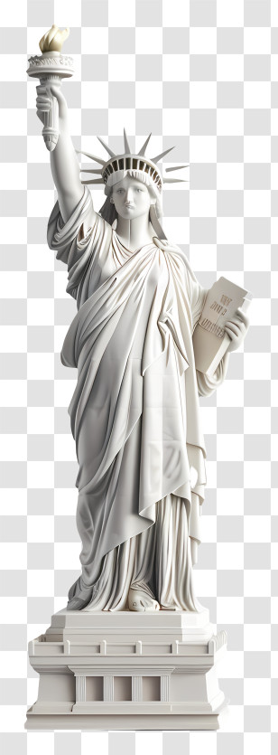 Statue Of Liberty - Elegant Statue Of Liberty Sculpture Transparent PNG