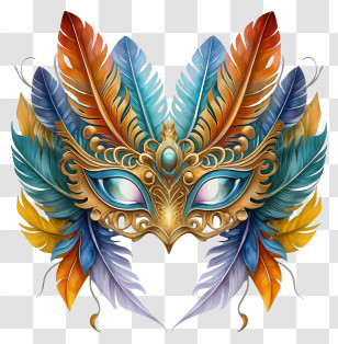 Party Mask - Colorful Masquerade Mask Transparent PNG