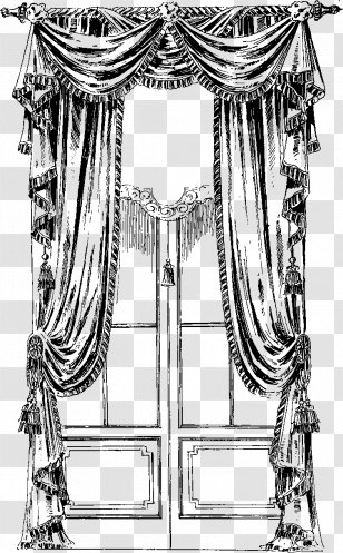 Front Curtain Furniture Sketch - Picture Frames - Design Transparent PNG
