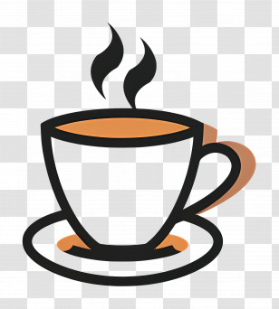 Coffee Logo - Steaming Coffee Cup Symbol Transparent PNG