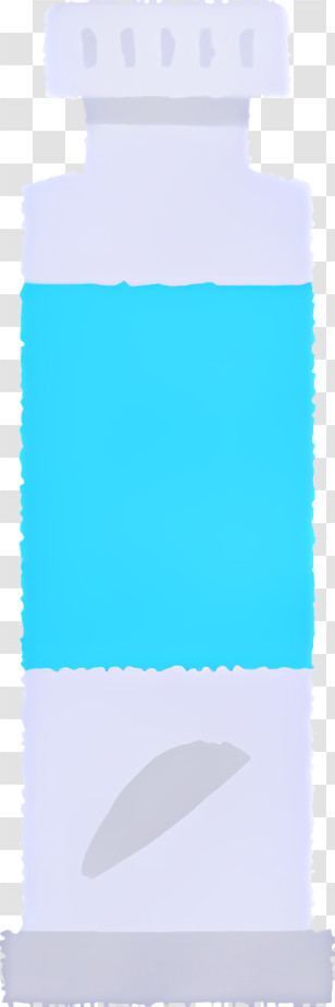 Cartoon - Creative Blue Watercolor Paint Tube Illustration Transparent PNG