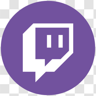 Speech Bubble - Twitch Logo In Purple Circle Transparent PNG
