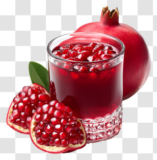 Juice Anar - Pomegranate Juice And Fruit Transparent PNG