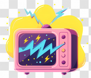 World Television Day - Vivid Representation Of A Retro Television Transparent PNG