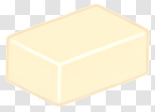 Seasoning Elements - Cartoon Illustration Of A Butter Block Transparent PNG