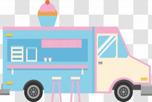 Ice Cream Food Truck - Motor Vehicle - Pink Car Transparent PNG