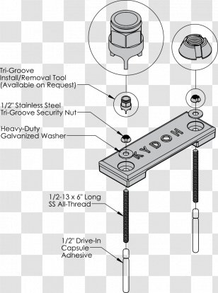 Tool Headwall J R Hoe & Sons Security Technology - TRI BOLT Transparent PNG
