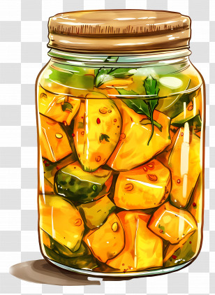 Jar Mango Pickle - Pickle Jar Illustration Transparent PNG