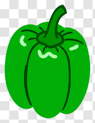 Bell Pepper - Green Bell Pepper Vegetable Icon Transparent PNG
