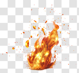 Fire Sparks - Realistic Fire Flame Transparent PNG