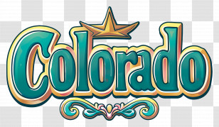 Colorado - Colorado State Text Design Transparent PNG