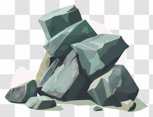 Rocks - Illustration Of Stacked Rocks Transparent PNG