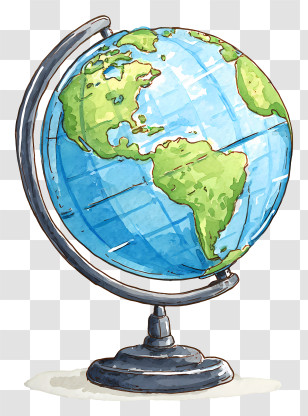 Earth Globe - Educational Globe Of The Earth Transparent PNG