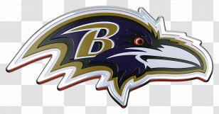 Baltimore Ravens - Baltimore Ravens Logo Featuring A Raven Transparent PNG