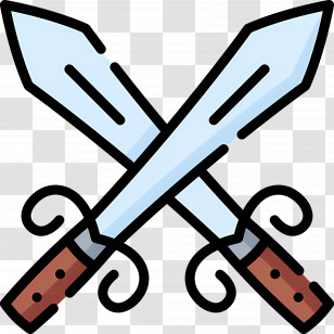 Dagger - Crossed Swords For Battle Or Combat Transparent PNG