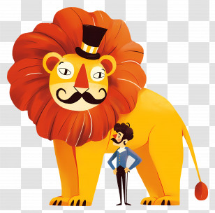 Circus Lion - Circus Lion Illustration Transparent PNG