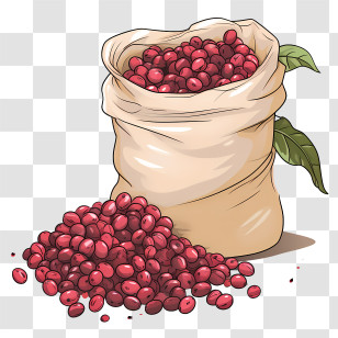 Coffee Beans - Bag Of Fresh Coffee Beans Transparent PNG