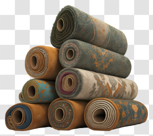 Carpets - Stack Of Rolled Carpets Transparent PNG