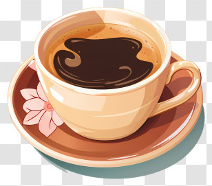 Coffee Cup - Cup Of Black Coffee Illustration Transparent PNG