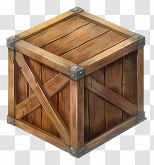 Cargo Wooden Box - Wooden Crate For Storage Transparent PNG