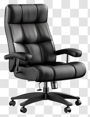 Office Chair - Ergonomic Black Office Chair Design Transparent PNG