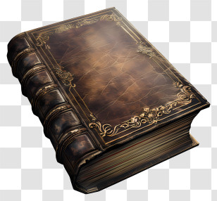 Vintage Book - Antique Leather Bound Book Transparent PNG