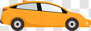Icon - Bright Yellow Car Illustration Design Transparent PNG