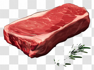 Steak - Raw Meat Steak Illustration Transparent PNG