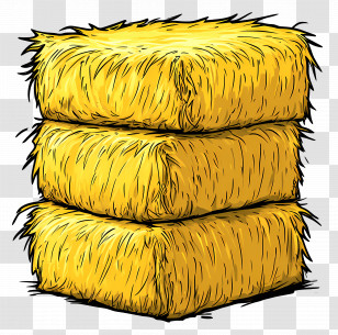 Stack Of Hay - Stack Of Yellow Hay Bales Transparent PNG